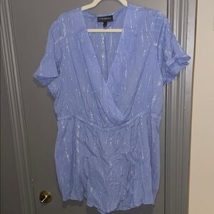 Lane Bryant Light Lavender Wrap Front Blouse